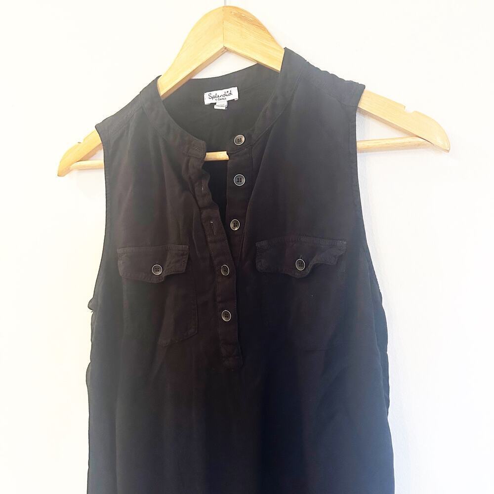 Splendid Black shirt dress sz XS Women's Sleeveless Shirt Dress - Picture 4 of 6